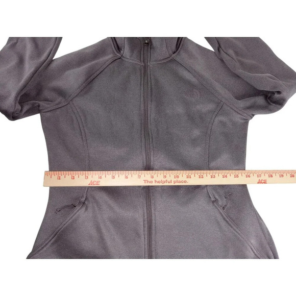 The North Face Womens Jacket Gray Fleece Full Zip Stretch Outdoor Size M - Picture 10 of 12